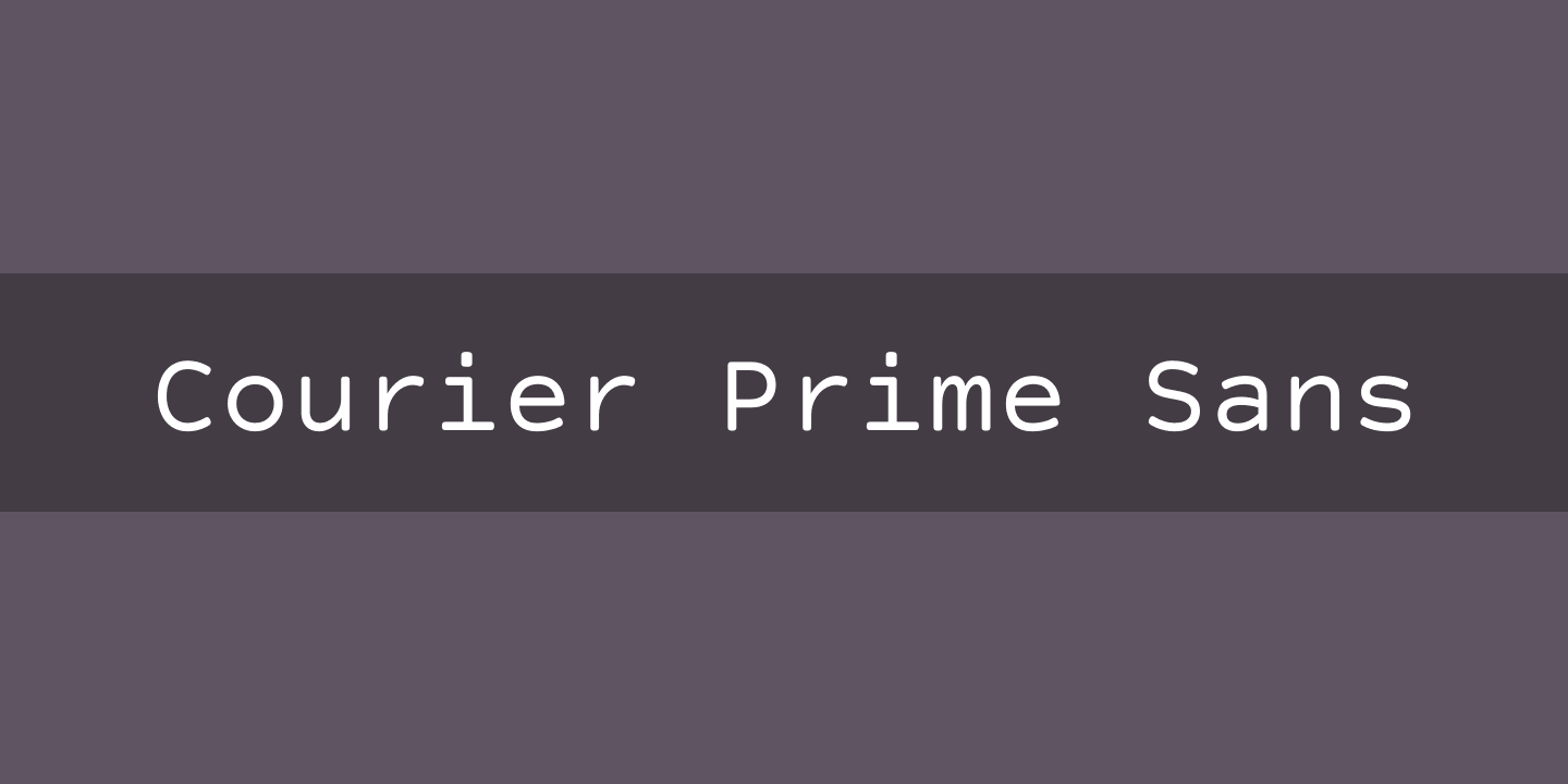 Шрифт Courier Prime Sans